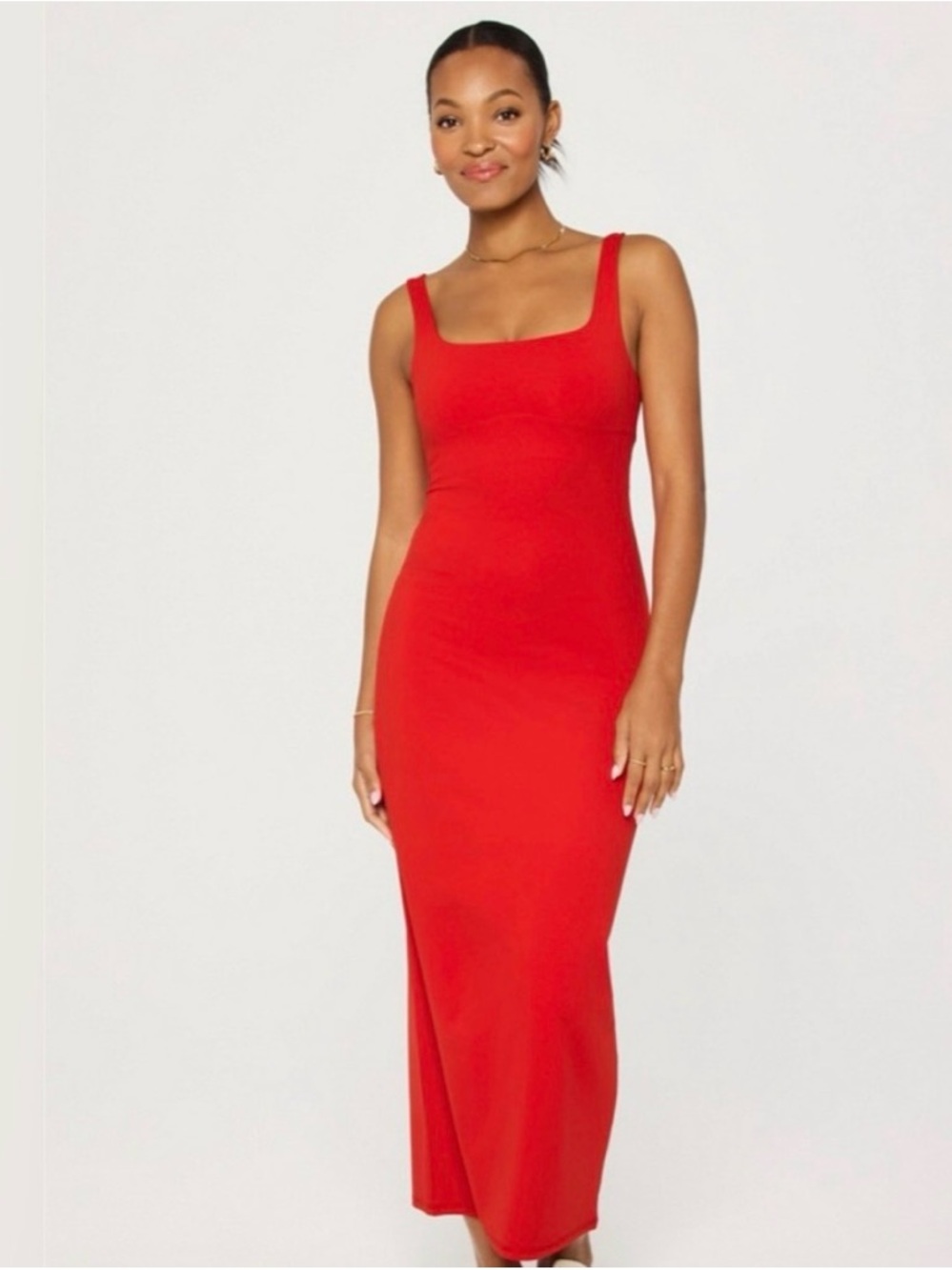 Fabletics PureLuxe Maxi Dress - Heated Red Size S Small